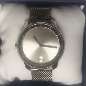 Movado silver watch women's